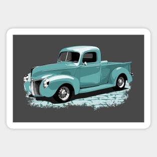 Blue 40 Ford Truck Magnet